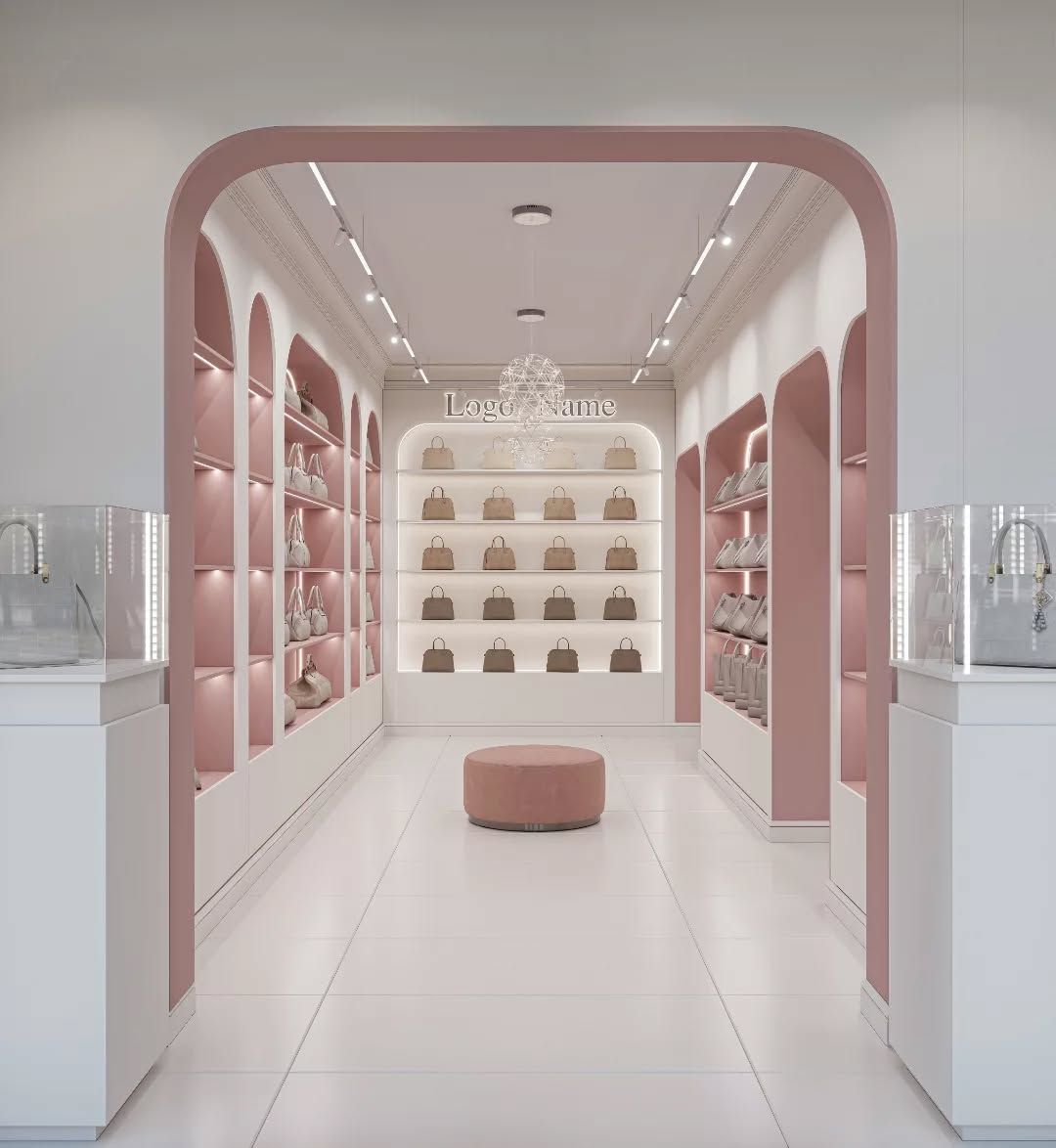 High-Conversion Store Layout with Seamless Tempered Glass Wall Counters #28